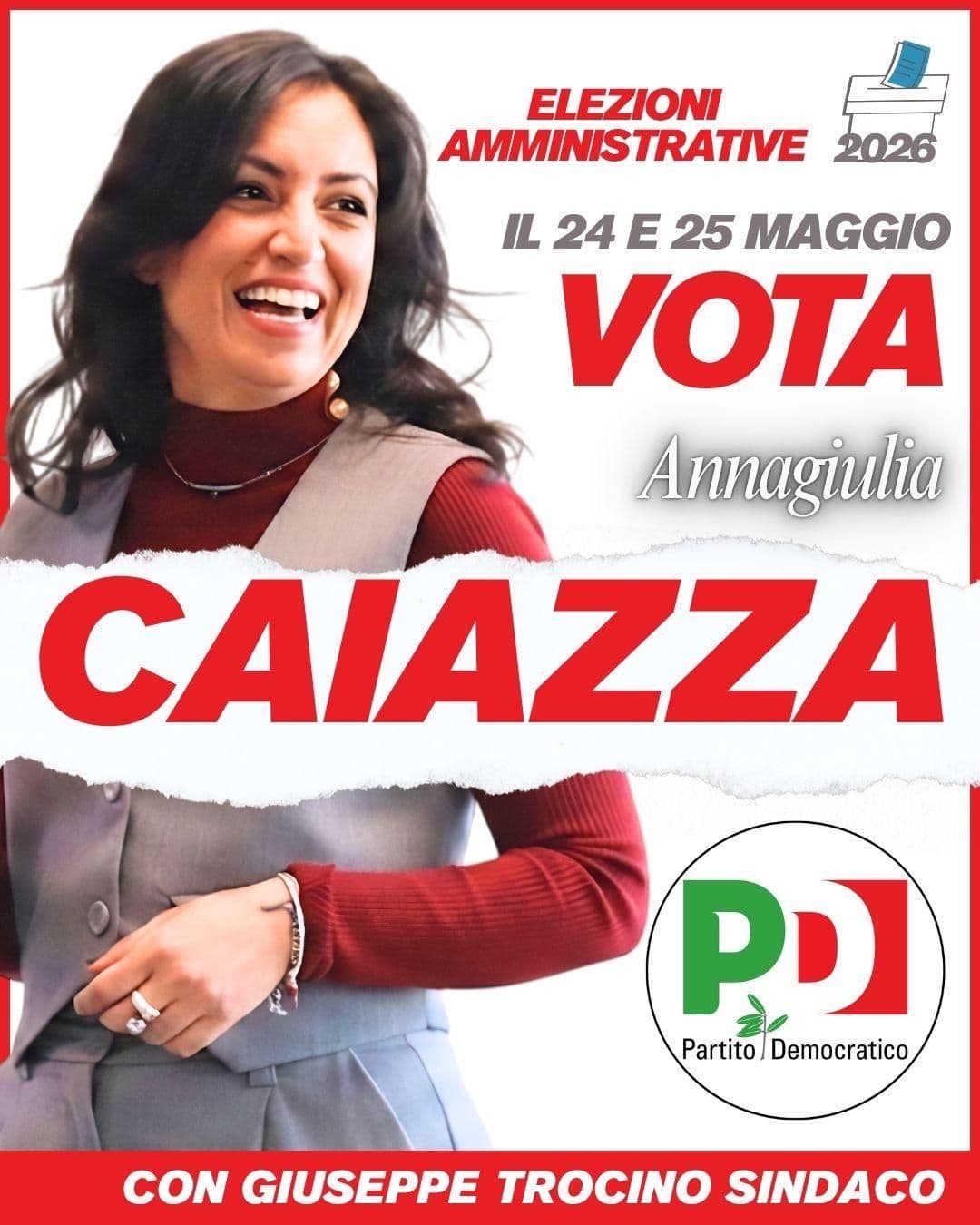 Manifesto elettorale Annagiulia Caiazza
