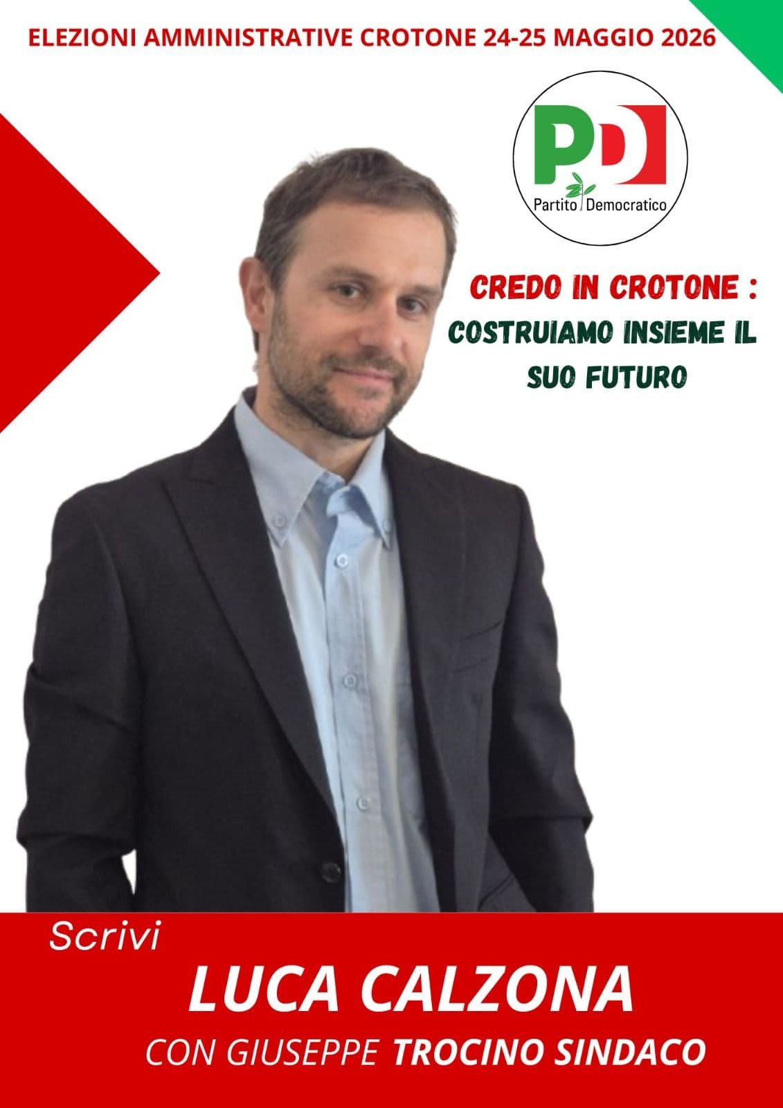 Manifesto elettorale Luca Calzona