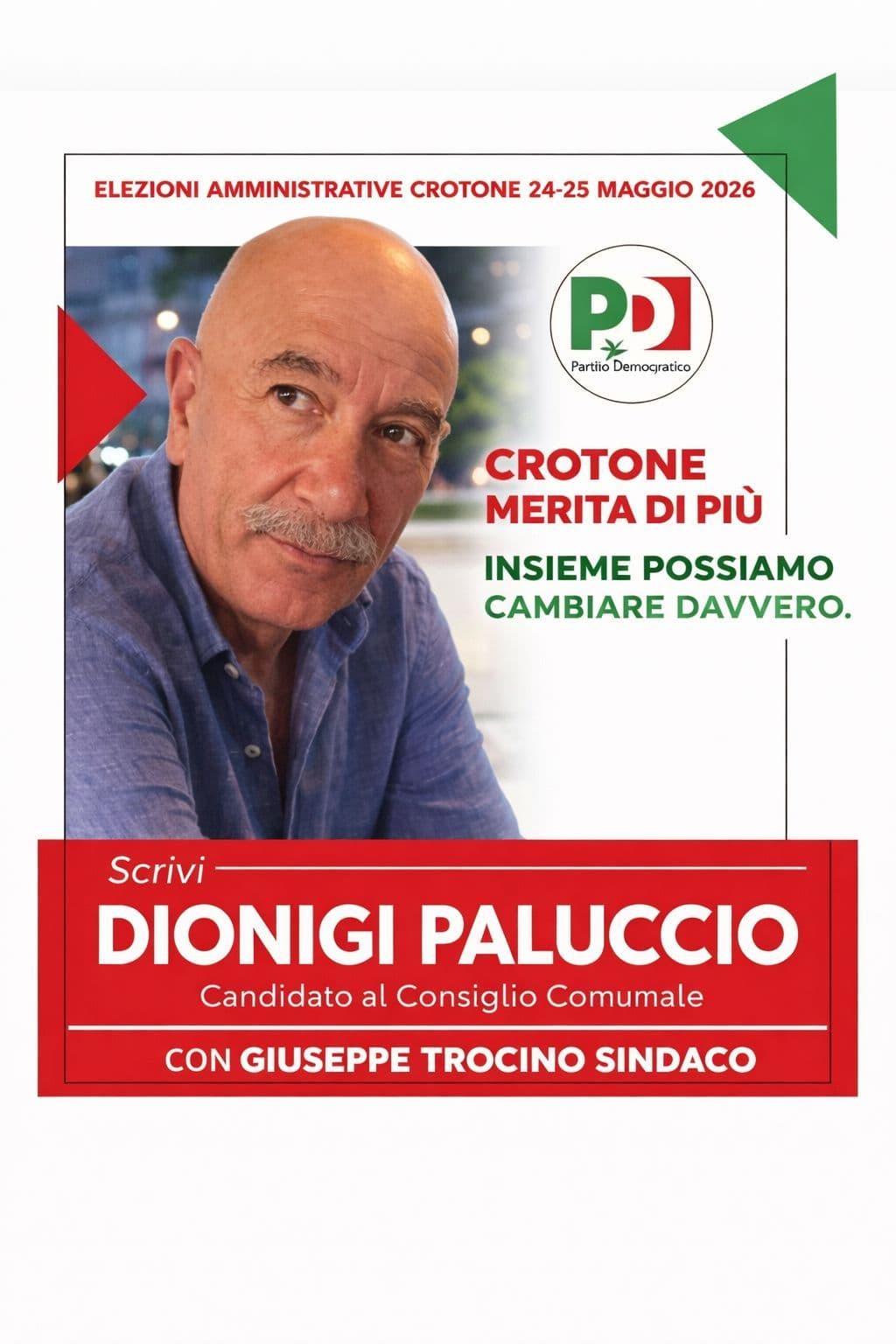 Campaign poster Dionigi Paluccio