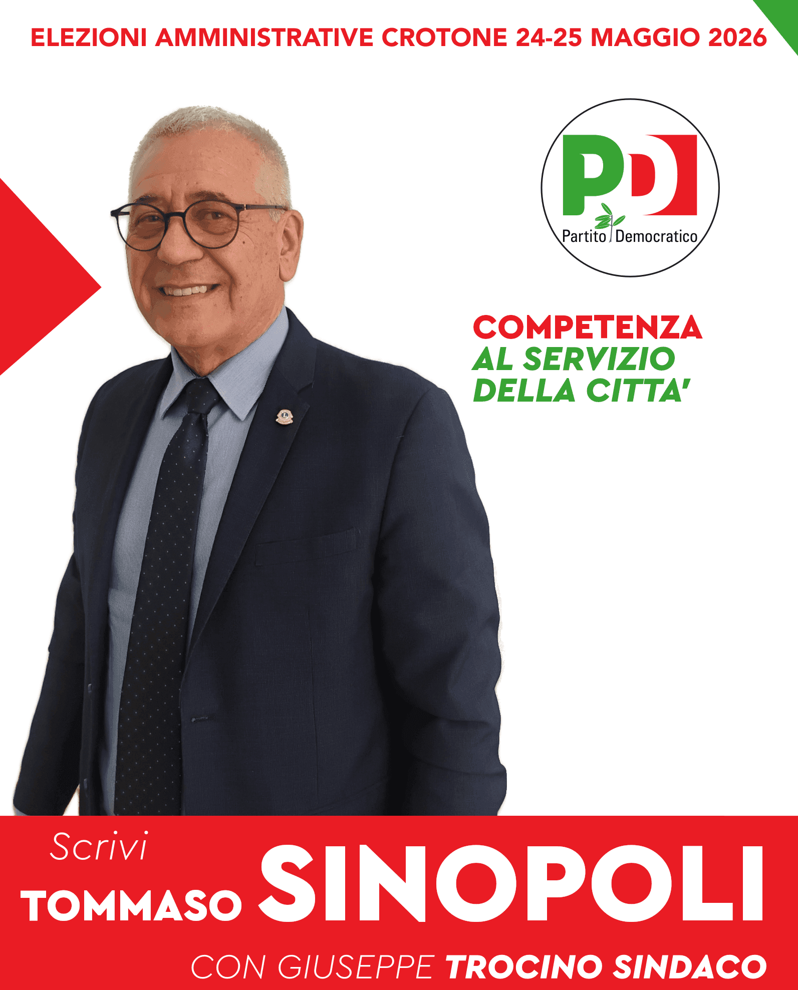 Manifesto elettorale Tommaso Sinopoli