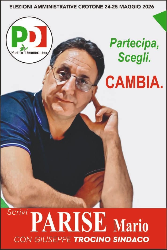 Manifesto elettorale Mario Parise