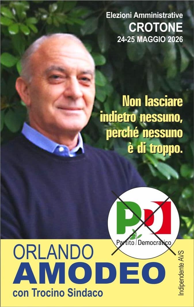 Manifesto elettorale Orlando Amodeo