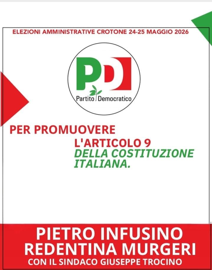 Manifesto elettorale Pietro Infusino